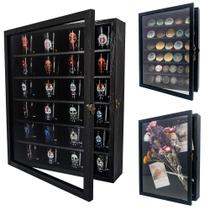 Vitrina FramePro Shadow Box 30x40cm com prateleiras de madeira preta