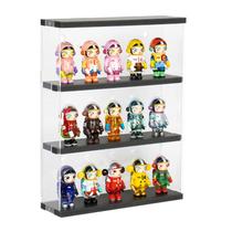 Vitrina Nynelly de acrílico de 3 camadas montada na parede 29,3x8,5x38cm Vitrina Nynelly de acrílico de 3 camadas montada na parede 29,3x8,5x38cm