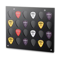 Vitrina para palhetas de guitarra Teenyyou, retangular, suporte de parede, preta