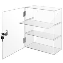 Vitrine Acrílica Xzunk com 3 Prateleiras - 30x15x40cm - Com Trava