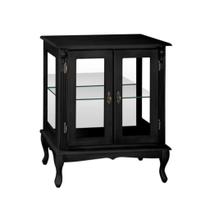 Vitrine Baixa 92x80cm 2 Portas + 1 Prateleira de vidro e Pés Luiz XV - Tommy Desing