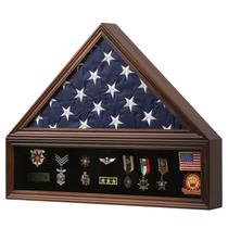 Vitrine Burial Flag Zmiky Veteran American Walnut