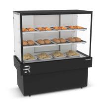 Vitrine Confeitaria Quente 1,10mt Vanguard Plus Tampo Aproveitável Preta CVPQ1100 220V - Refrimate