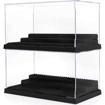 Vitrine em minifigura Mlikero, pacote com 2, 3 etapas, acrílico Vitrine em minifigura Mlikero, pacote com 2, 3 etapas, acrílico