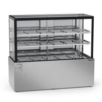 Vitrine Estufa 1,45 Metros 2 Prateleiras Titanium Premium Inox VTPRQ1450 2P 220V - Refrimate