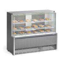 Vitrine Estufa Gelopar com Bandeja 140 cm Inox 50-60Hz 220V MEQA-140R