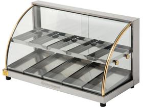 Vitrine Estufa Marchesoni Ouro 2 Portas Inox - Dupla 10 Bandejas