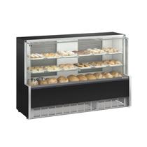 Vitrine Expositora Neutra 1,75m Preta Led MPNA-175R PR Gelopar