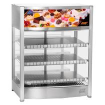 Vitrine Fria em Alumínio Anodizado VFV 589 SS Ice Gel c/ Display e Iluminação LED - Self Service - Titã