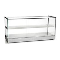 Vitrine Fria Vidro Reto VFRD-90 BC - Perfil Cinza 92cm Aço Inox Vidro Temperado Ice Gel - Titã