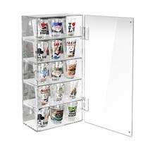 Vitrine Ikee Design em acrílico traseiro espelhado de 5 níveis Vitrine Ikee Design em acrílico traseiro espelhado de 5 níveis