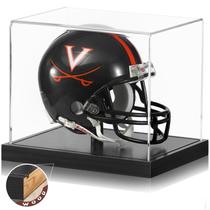Vitrine JupDec Mini Helmet, base de madeira acrílica, proteção UV