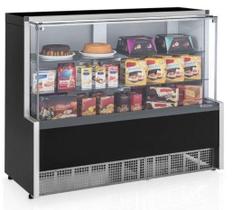 Vitrine Neutra Aurora 140cm Preto Vidro Reto MPNA-140R BIVOLT - Gelopar