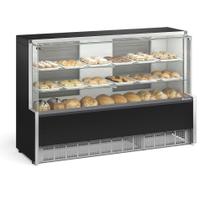Vitrine Neutra Aurora Vidro Reto Mpna-175r Preta - Gelopar