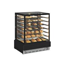 Vitrine Neutra Gelopar 1,00m Linha Gourmet Vidro Reto MGEN-100 PR-Bivolt