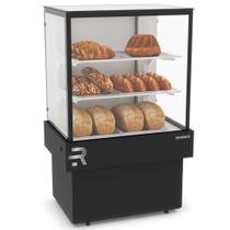 Vitrine Neutra/Seca 0,75m Confeitaria VGD Plus CVPS-750 Preta Refrimate Tampo Vidro e Iluminação LED