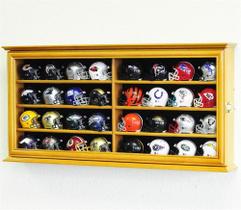 Vitrine para 32 mini capacetes Riddell Pocket Pros Vitrine para 32 mini capacetes Riddell Pocket Pros