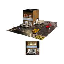 Vitrine Para Carro Em Miniatura Escala 1:64 Com Iluminação LED G FANS - Kit De Montagem Para Garagem