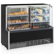 Vitrine Quente e Fria Aurora 2 Placas Frias Preto GQRA140R 220V Gelopar