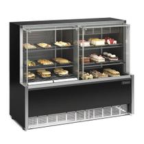 Vitrine Quente e Fria Aurora Evaporador GQEA140R All Black Gelopar 220V