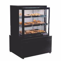 Vitrine Quente EF-221-V Linha Modular Versátil - 0.78m Preta Iluminação LED Até 65C - Frilux