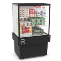 Vitrine Refrigerada 0,75m Ar Forçado Confeitaria Vanguard Plus CVPRAF-750 Preta Refrimate - Tampo Aproveitável e LED