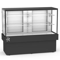 Vitrine Refrigerada 1,45m CVPRAF 1450 Confeitaria Vanguard Plus Refrimate Preta 3ºC a 10ºC Vidro Frontal Aquecido