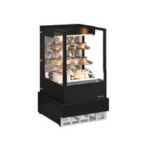 Vitrine Refrigerada Aberta Dupla Função Linha Conveniência Gourmet Full Glass GGEA-070 PR c/ Iluminação LED Perimetral - Gelopar