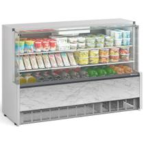 Vitrine Refrigerada Ar Forçado com Vidros Aquecidos GPFA175A Branco 220V Gelopar