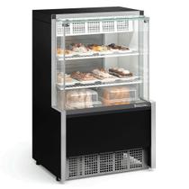 Vitrine Refrigerada Confeitaria 0,74m Linha Aurora GPEA-075 PR Preta Gelopar