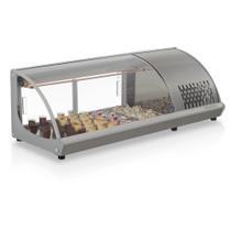 Vitrine Refrigerada de Bancada 120 cm Inox 127V Gelopar GVRB-120