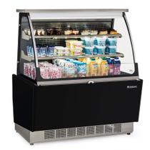 Vitrine Refrigerada Dupla Função Auto Atendimento Prateleira GSRA-110 Linha Gourmet Elegance Super Vidro Curvo Gelopar