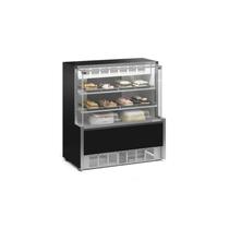 Vitrine Refrigerada Gelopar Dupla Função 1,10M Preto Vidro Reto GPEA-110R PR 127v