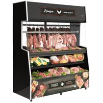 Vitrine Refrigerada para Carnes VTRC-200 - Vidro Temperado Controlador Digital 0ºC a 7ºC Iluminação LED C/ 12 Bandejas em Aço Inox - Conservex