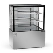 Vitrine Seca 1,00 Metro 2 Prateleiras Titanium Premium Inox VTPRS1000 2P 220V Refrimate