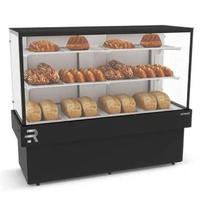 Vitrine Seca 1,45m Confeitaria Vanguard Plus CVPS-1450 Preta Tampo em Vidro e Iluminação LED - Refrimate