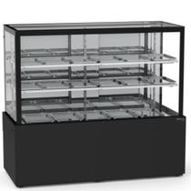 Vitrine Seca/Neutra 1,45m Titanium Premium 2P VTPRS-1450 Preta Refrimate - Iluminação LED