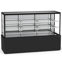 Vitrine Seca/Neutra 1,90m Titanium Premium 2P VTPRS-1900 Preta Refrimate - Iluminação LED