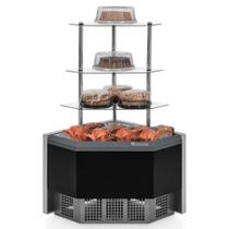 Vitrine Vertical Neutra/Seca Curva 90º MPCA-090P PR Preta Gelopar - 3 níveis de Prateleiras Vitrine Vertical Neutra/Seca Curva 90º MPCA-090P PR Preta Gelopar - 3 níveis de Prateleiras