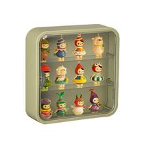 Vitrine WMM Clear para figuras montada na parede com porta verde Vitrine WMM Clear para figuras montada na parede com porta verde
