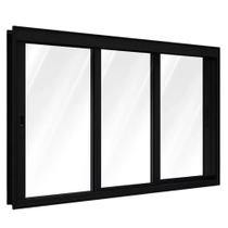VITRÔ 3 FOLHAS SACADA L-25mm PREMIUM S/ GRADE PRETO VITRÔ 3 FOLHAS SACADA L-25mm PREMIUM S/ GRADE PRETO