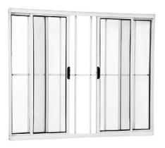 Vitro 4 Folhas 100x100 C/Grade Branco