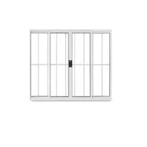 Vitro 4 folhas ( com grade ) branco