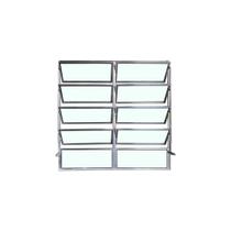 Vitro Basculante 100 x 120 Alumínio Brilhante 2 Seções Linha Esmeralda Brecorimo