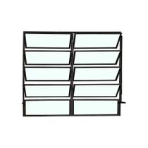 Vitro Basculante 100 x 120 Alumínio Preto 2 Seções Linha Esmeralda Brecorimo