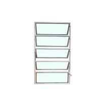 Vitro Basculante 100x40 Alumínio Branco Vidro Liso Lumineziri