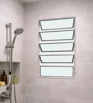 Vitro Basculante 100x60 Alumínio Branco Vidro Liso Lumineziri Vitro Basculante 100x60 Alumínio Branco Vidro Liso Lumineziri