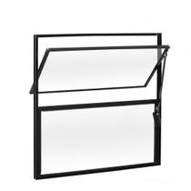 Vitro Basculante 40x50 Preto Janela Incolor Banheiro Vitro Basculante 40x50 Preto Janela Incolor Banheiro