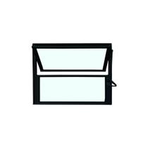 Vitro Basculante 40x60 Alumínio Preto Vidro Liso Lumineziri Vitro Basculante 40x60 Alumínio Preto Vidro Liso Lumineziri