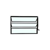 Vitro Basculante 60x80 Alumínio Preto Vidro Liso Lumineziri